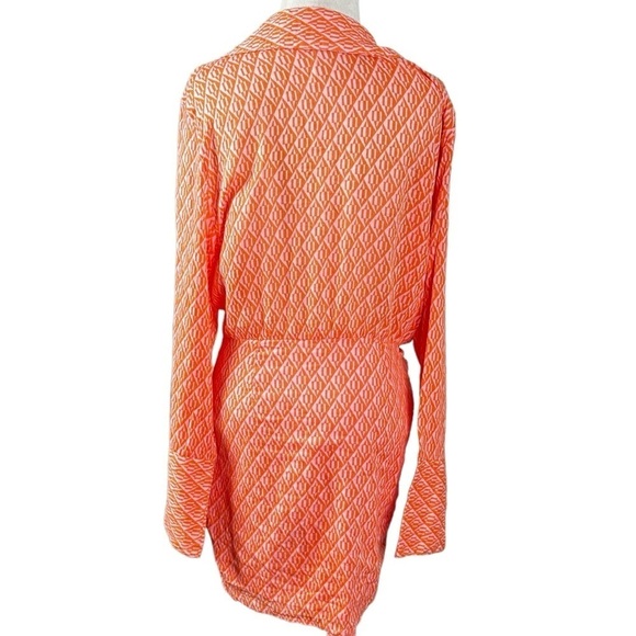 Free People Rillo Shirt Dress Pink Rose Size Small NWOT Cover Up Orange Tropical - Picture 8 of 12